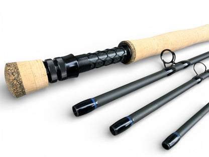 Tidewater Virtue 10wt 9ft - Deep Blue X Black X Hexagon Carbon Fiber Reel Seat