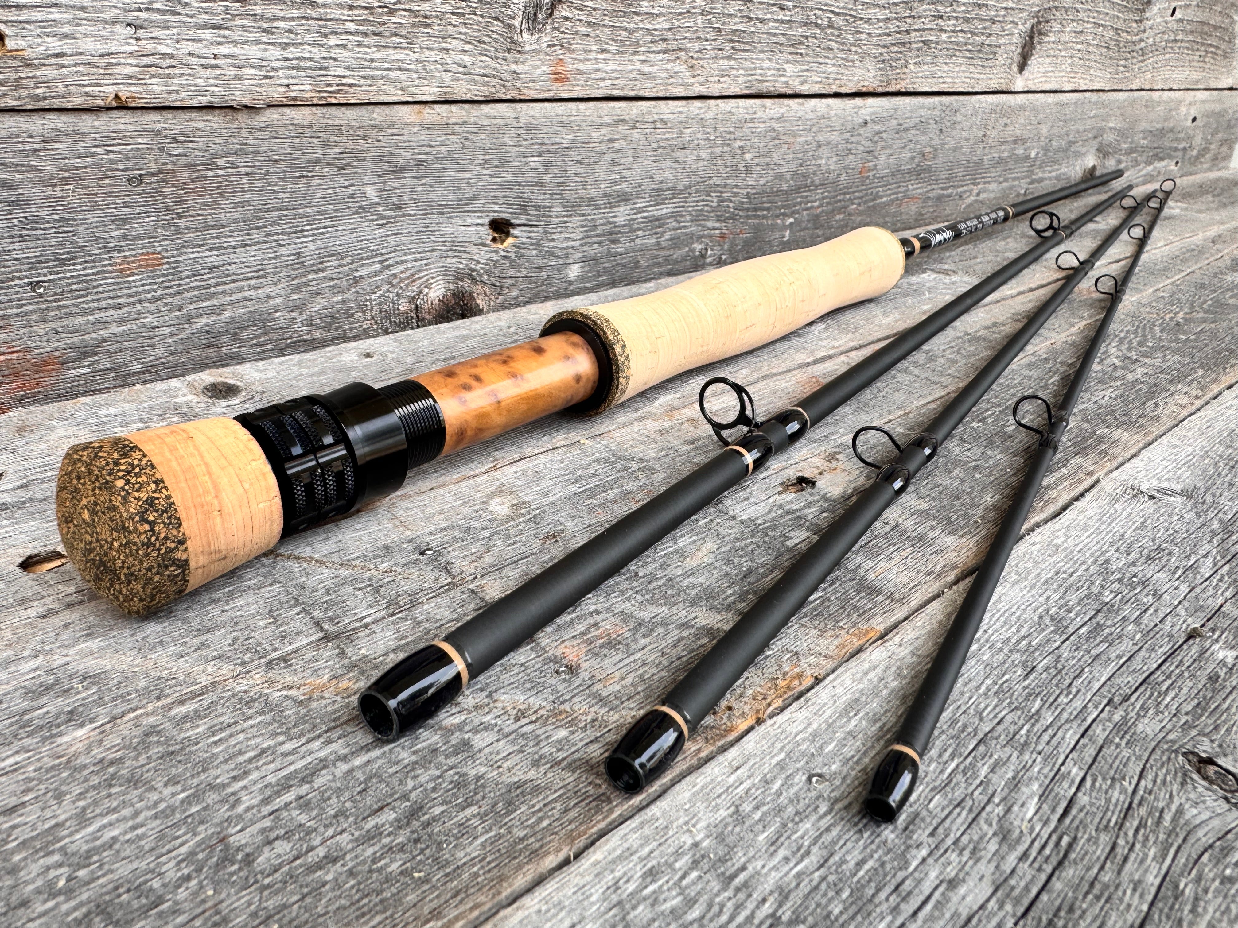 Tidewater Virtue 5wt 9ft - Rattan/Black - Birdseye Burl – Tidewater Rods