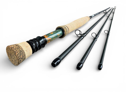 Tidewater Virtue 5wt 9ft - Blue Flame Burl X Dark Gray X Blackout