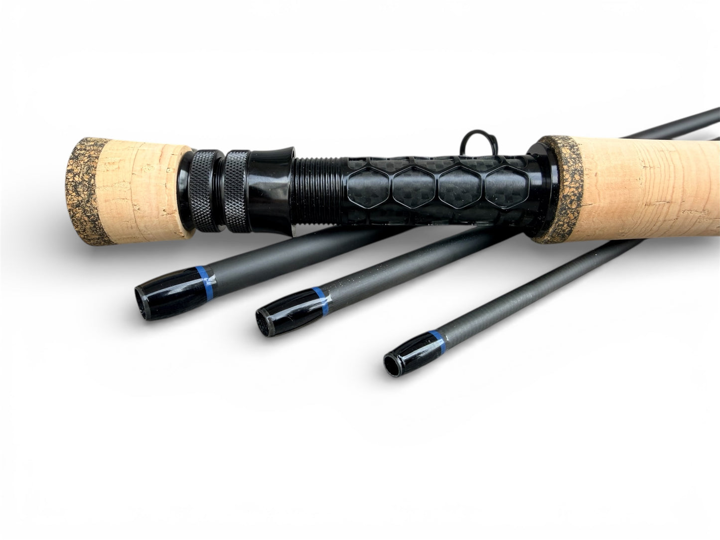 Tidewater Virtue 10wt 9ft - Deep Blue X Black X Hexagon Carbon Fiber Reel Seat