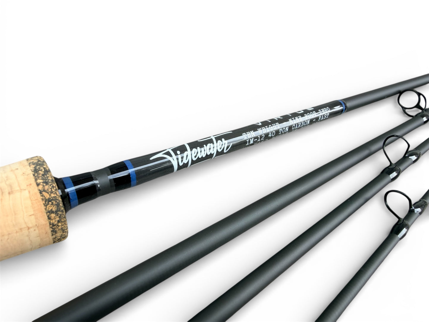 Tidewater Virtue 10wt 9ft - Deep Blue X Black X Hexagon Carbon Fiber Reel Seat