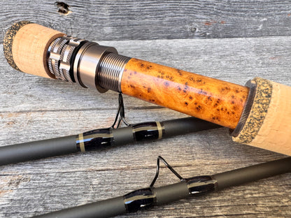 Tidewater Virtue 6wt 9ft - Flat Dark Earth/Black - Birdseye Burl