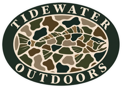 Camo Redfish Large Vinyl Sticker