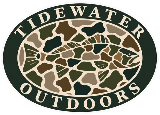 Camo Redfish Large Vinyl Sticker