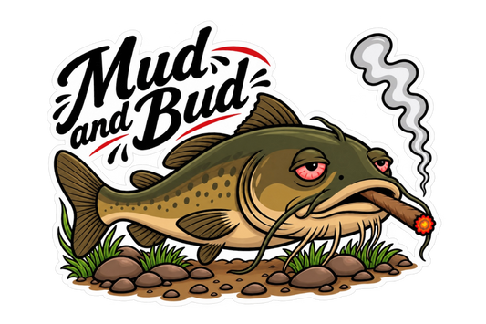 Mud & Bud Catfish Large Vinyl Sticker